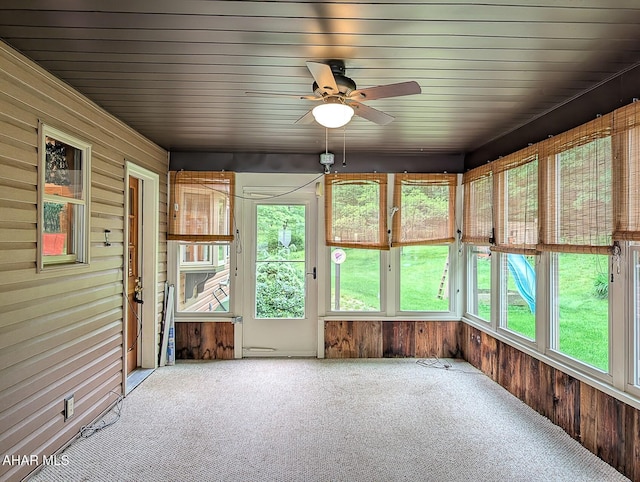 263 Helixville Rd, Schellsburg, PA 15559 - unfurnished sunroom with a ceiling fan