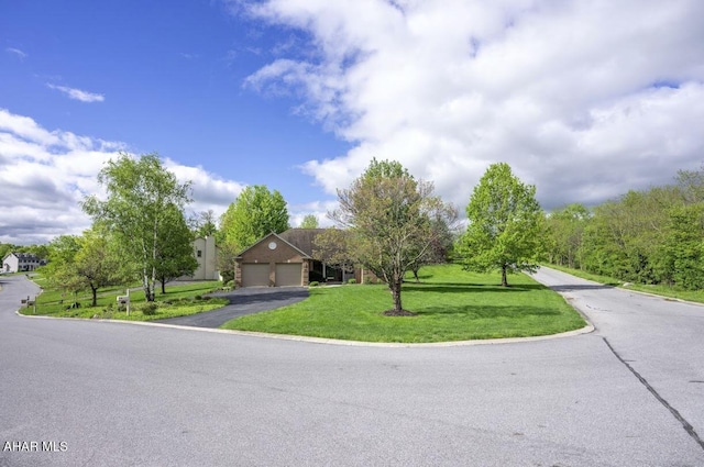 216 Red Fox Dr, Duncansville, PA 16635 - view of front of house with asphalt driveway, a front lawn, and an attached garage