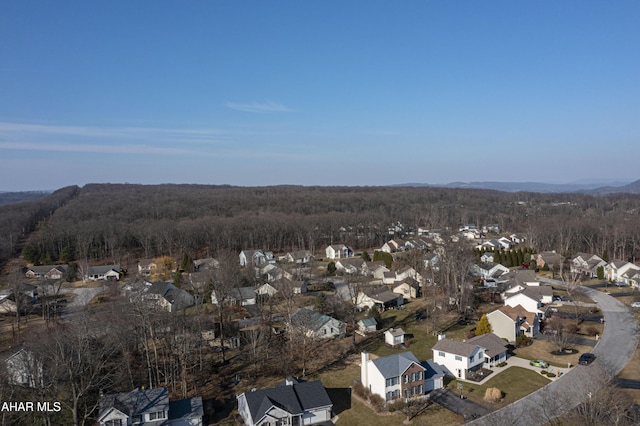 birds eye view of property with a residential view