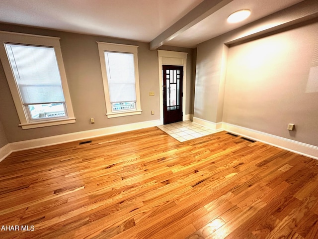 entrance foyer featuring light wood-type flooring