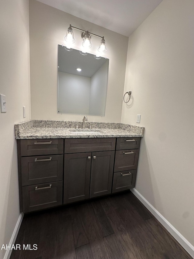 111 Red Tail Cir, Duncansville, PA 16635 - bathroom featuring baseboards, wood finished floors, and vanity