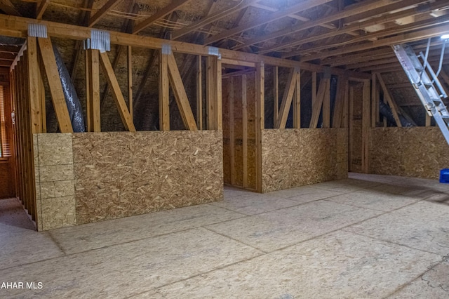 view of attic