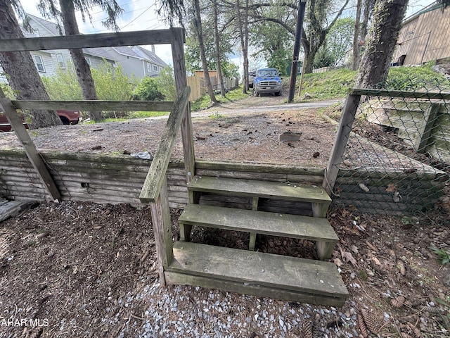 deck featuring fence