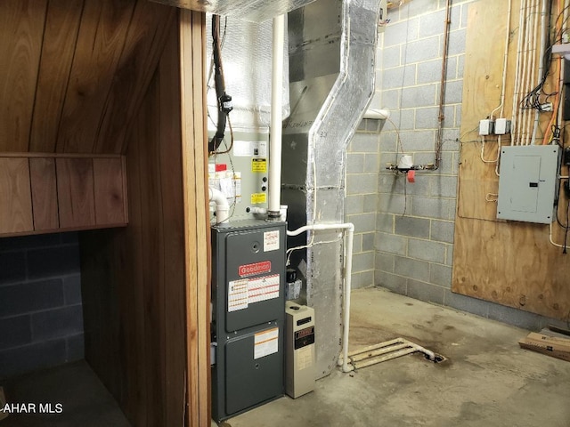 utility room with electric panel