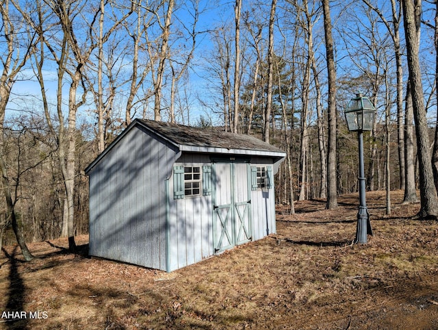 view of outdoor structure