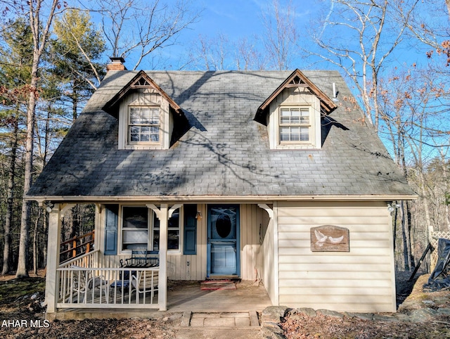 view of front of home with a porch