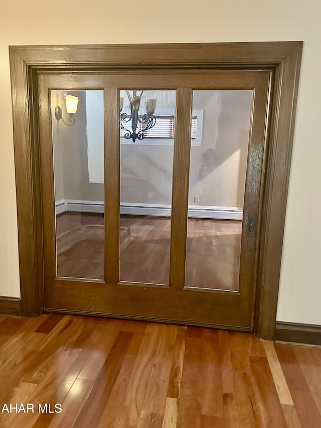 3405 Crescent Rd, Altoona, PA 16602 - detailed view of wood finished floors and a chandelier