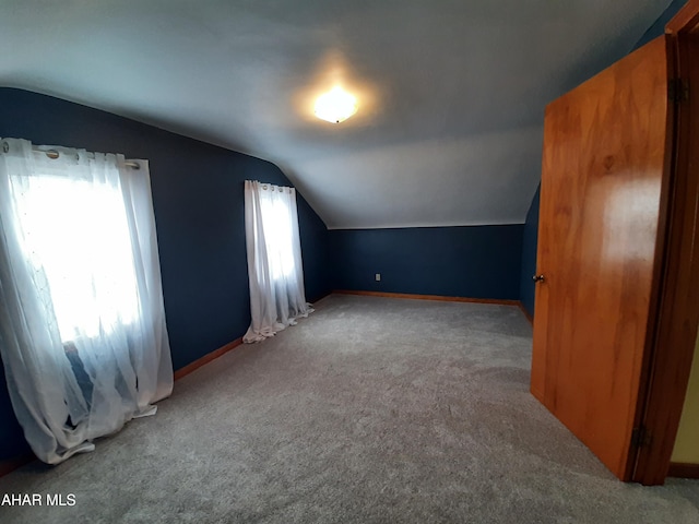 735 N Julian St, Ebensburg, PA 15931 - bonus room featuring vaulted ceiling, carpet floors, and baseboards