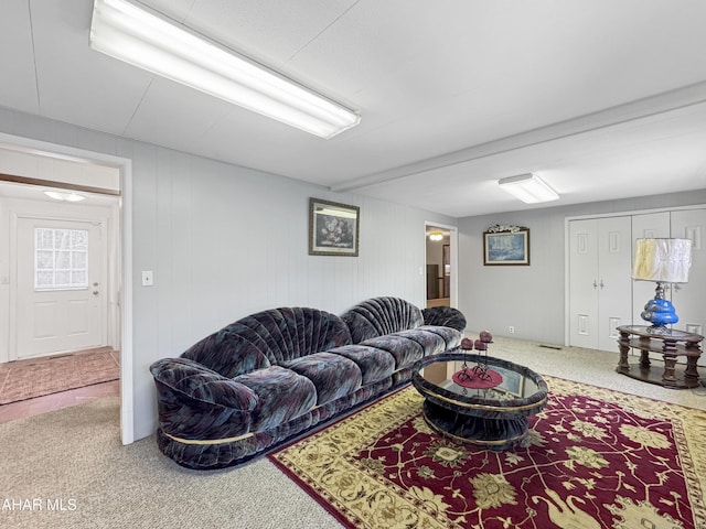 view of carpeted living room