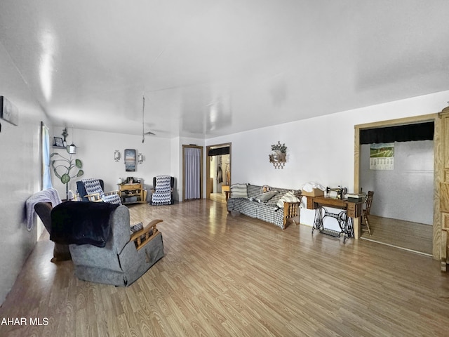 living room featuring hardwood / wood-style floors