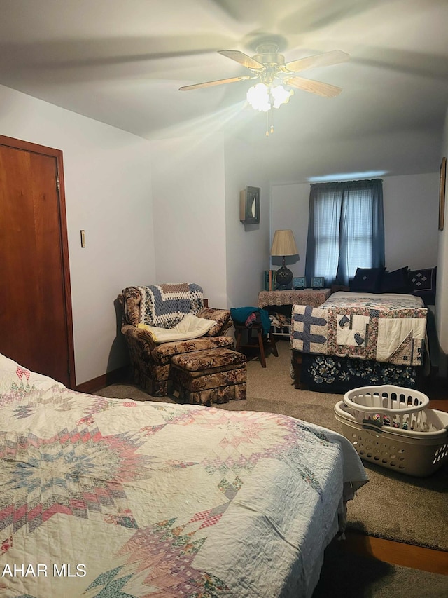 14 W 2nd St, Everett, PA 15537 - bedroom with carpet and ceiling fan