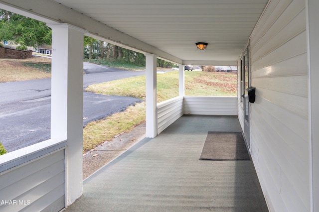 view of patio with a porch