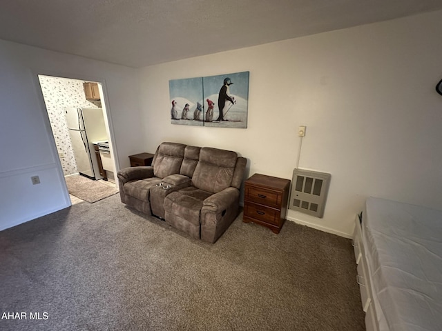 living room featuring carpet