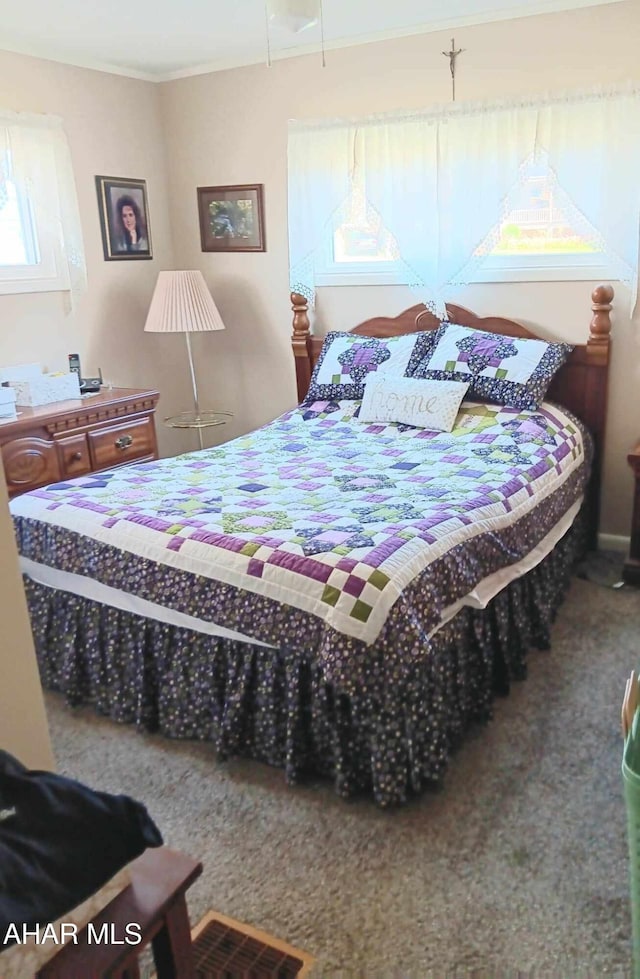 bedroom with carpet floors