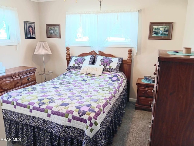 view of carpeted bedroom