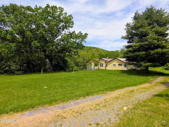 157 Cove Rd, Buffalo Mills, PA 15534 - view of front of property featuring dirt driveway and a front lawn