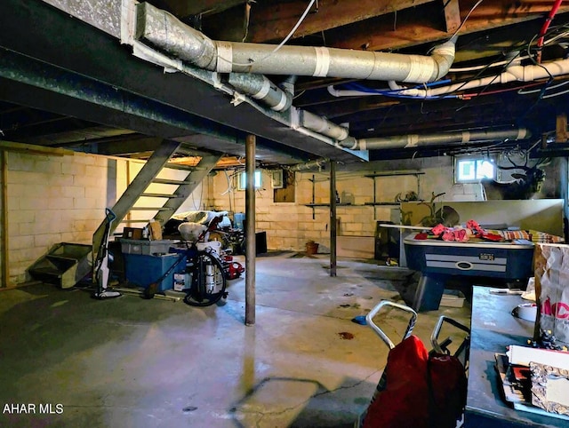 view of basement