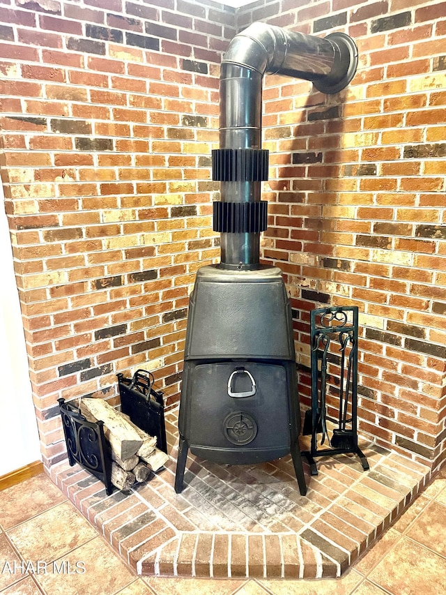 508 Oakwood Dr, Bedford, PA 15522 - detailed view of a wood stove and baseboards