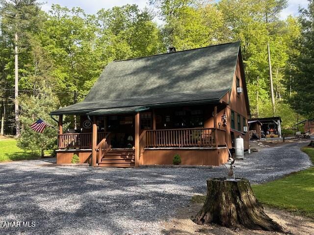 5168 Black Log Rd, Orbisonia, PA 17243 - view of front of property with a porch and roof with shingles