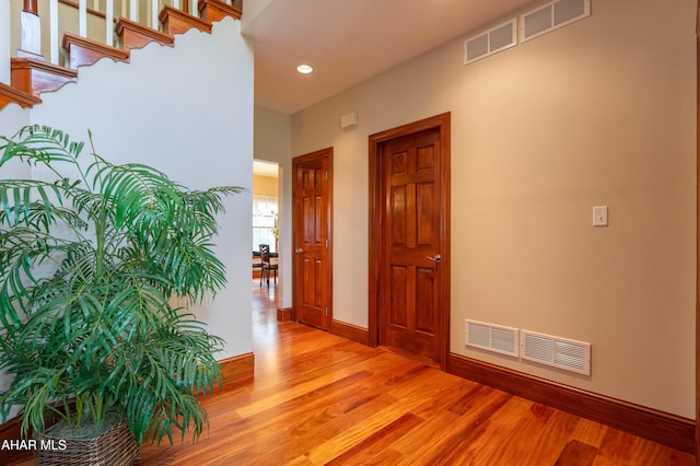 738 Chapel Dr, Altoona, PA 16602 - hallway with light wood-style floors, baseboards, and recessed lighting