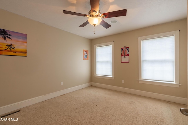 738 Chapel Dr, Altoona, PA 16602 - unfurnished room with light carpet, baseboards, and ceiling fan