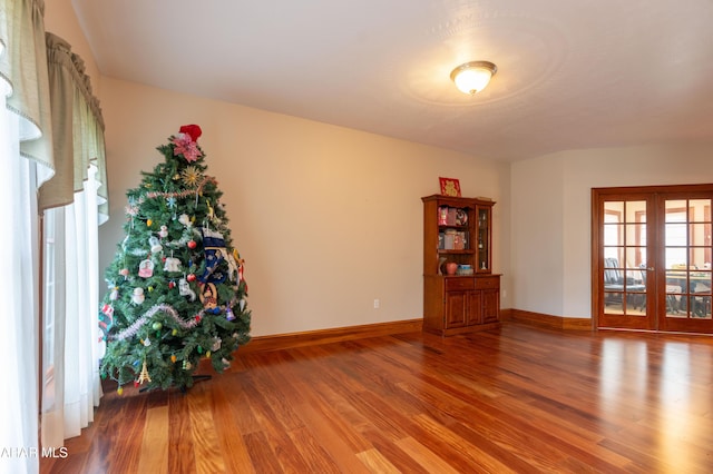 738 Chapel Dr, Altoona, PA 16602 - spare room with wood finished floors, french doors, and baseboards