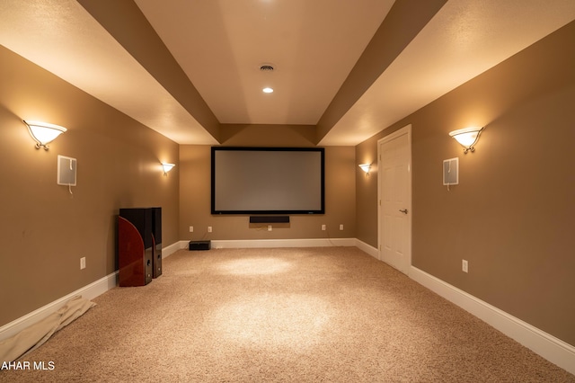 738 Chapel Dr, Altoona, PA 16602 - home theater room with light colored carpet and baseboards