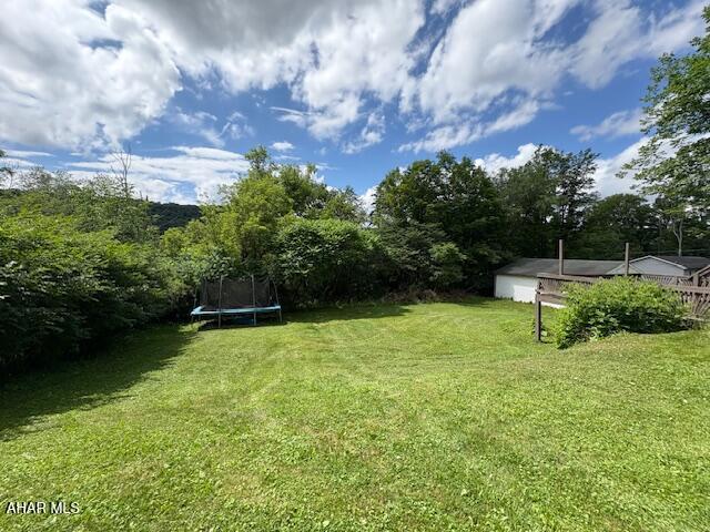 130 E 7th St, Coudersport, PA 16915 - view of grassy yard featuring a trampoline