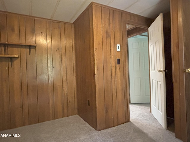 130 E 7th St, Coudersport, PA 16915 - hall featuring carpet flooring and wooden walls
