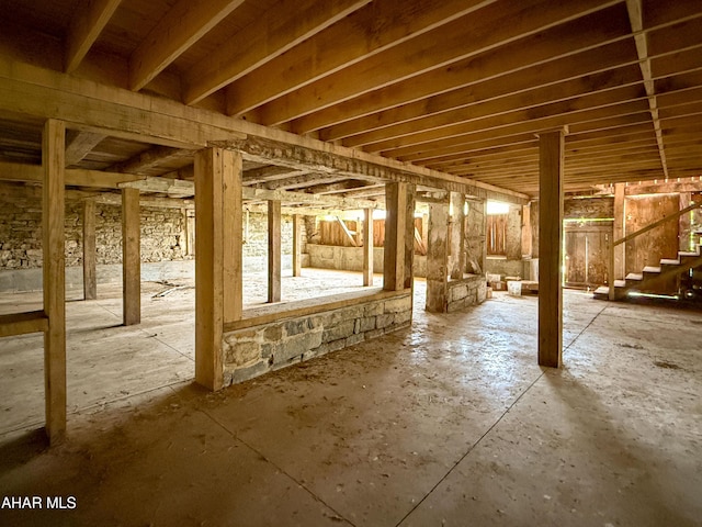 346 Lower Snake Spring Rd, Everett, PA 15537 - basement with stairs