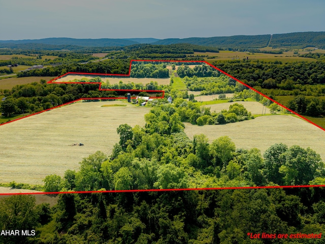 346 Lower Snake Spring Rd, Everett, PA 15537 - view of rural area with property parcel outlined