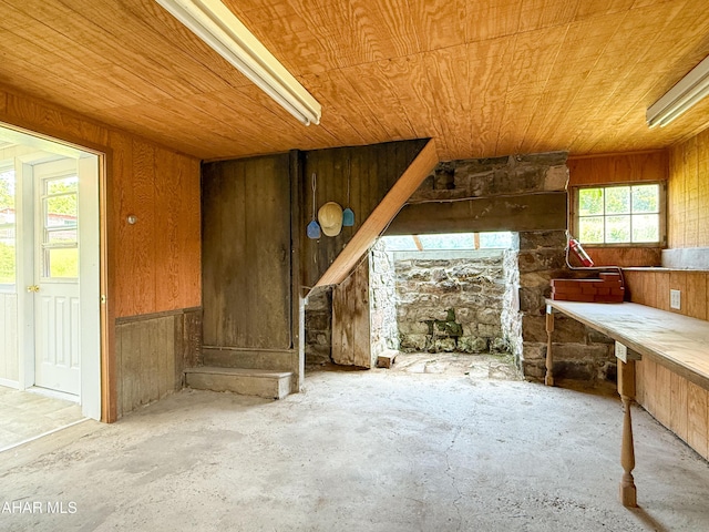 346 Lower Snake Spring Rd, Everett, PA 15537 - misc room featuring wood walls and wooden ceiling