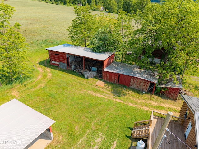 346 Lower Snake Spring Rd, Everett, PA 15537 - view of yard with an outbuilding and a wooden deck