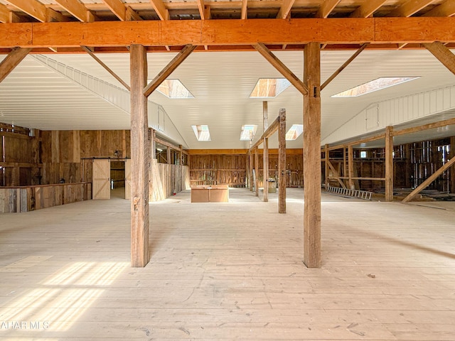 346 Lower Snake Spring Rd, Everett, PA 15537 - miscellaneous room featuring a skylight and hardwood / wood-style flooring