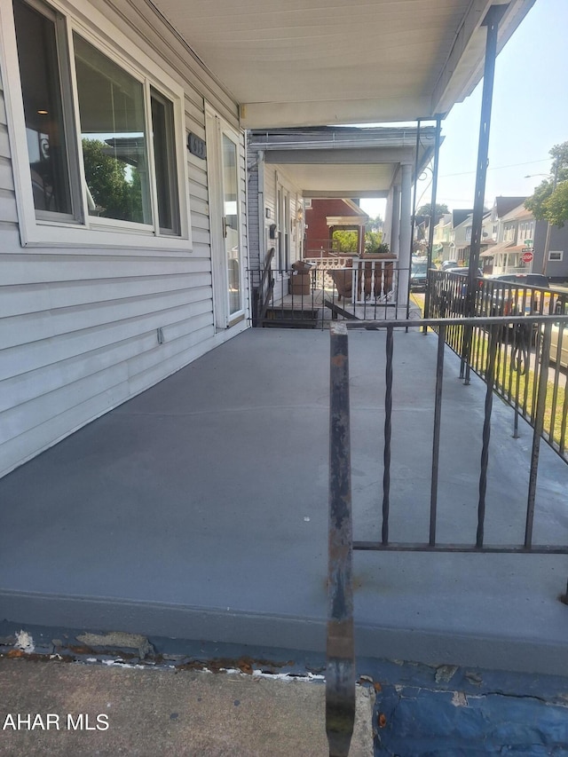 view of patio / terrace with a porch