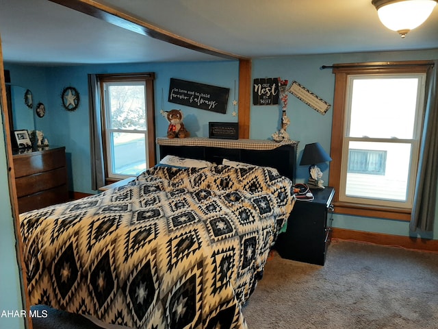 bedroom featuring carpet floors