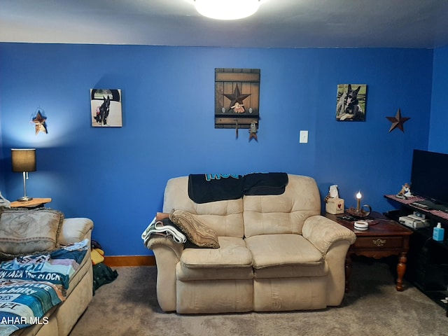 view of carpeted living room