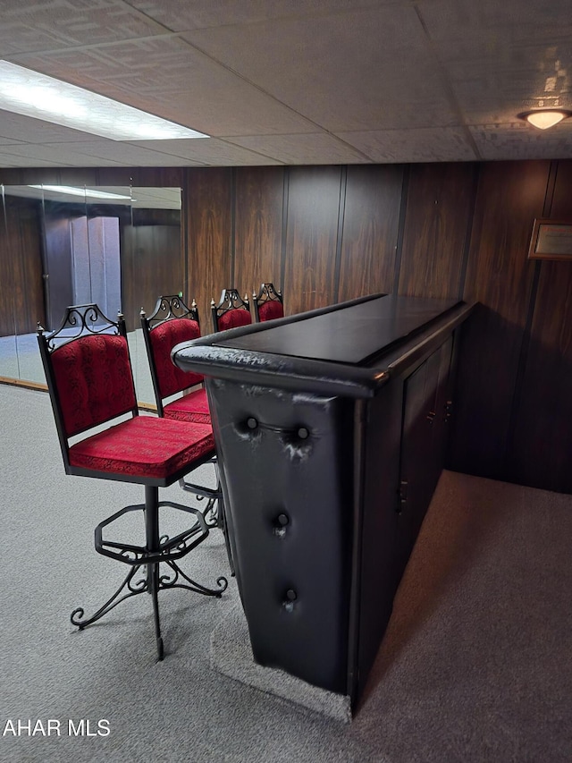 3576 Juniata Gap Rd, Altoona, PA 16601 - bar area with carpet and wooden walls