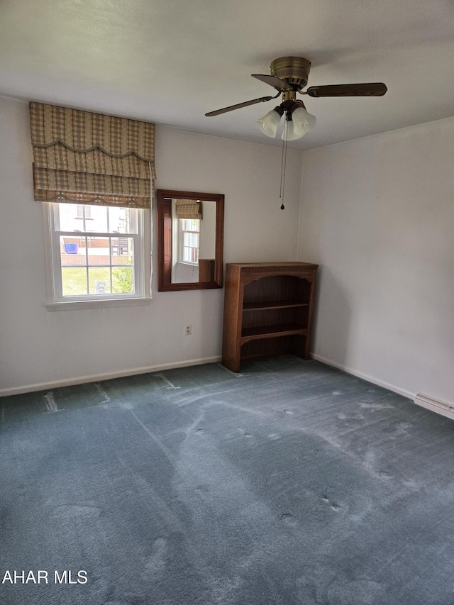 3576 Juniata Gap Rd, Altoona, PA 16601 - unfurnished living room with a ceiling fan and carpet floors