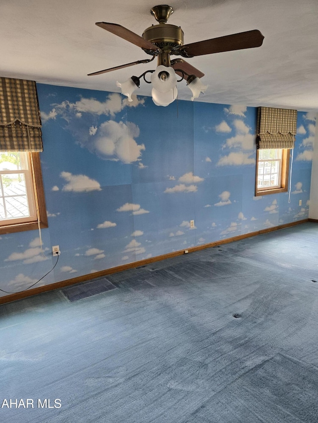 3576 Juniata Gap Rd, Altoona, PA 16601 - spare room featuring a ceiling fan and carpet