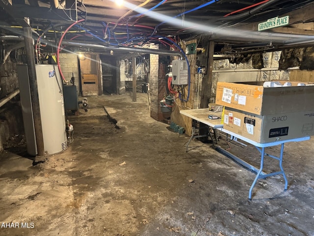 321 Main St, Gallitzin, PA 16641 - unfinished basement featuring water heater