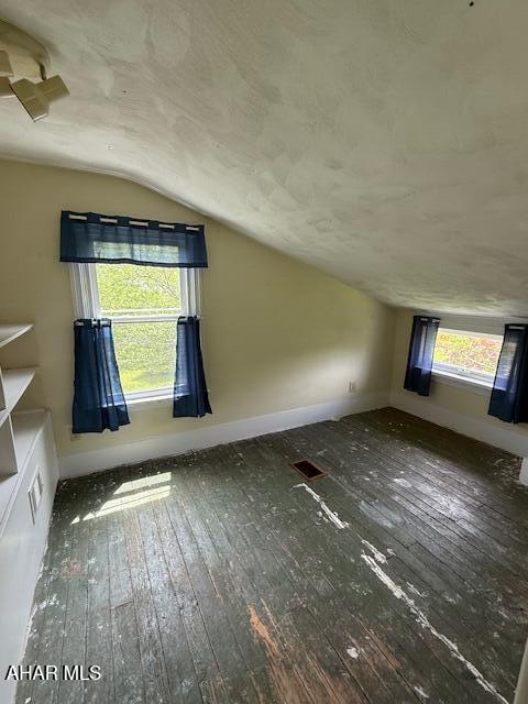 3091 Colonial Dr, Duncansville, PA 16635 - additional living space featuring lofted ceiling, hardwood / wood-style floors, and baseboards