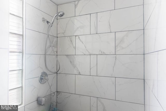 room details with a tile shower