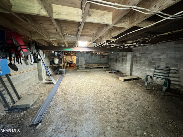 view of basement