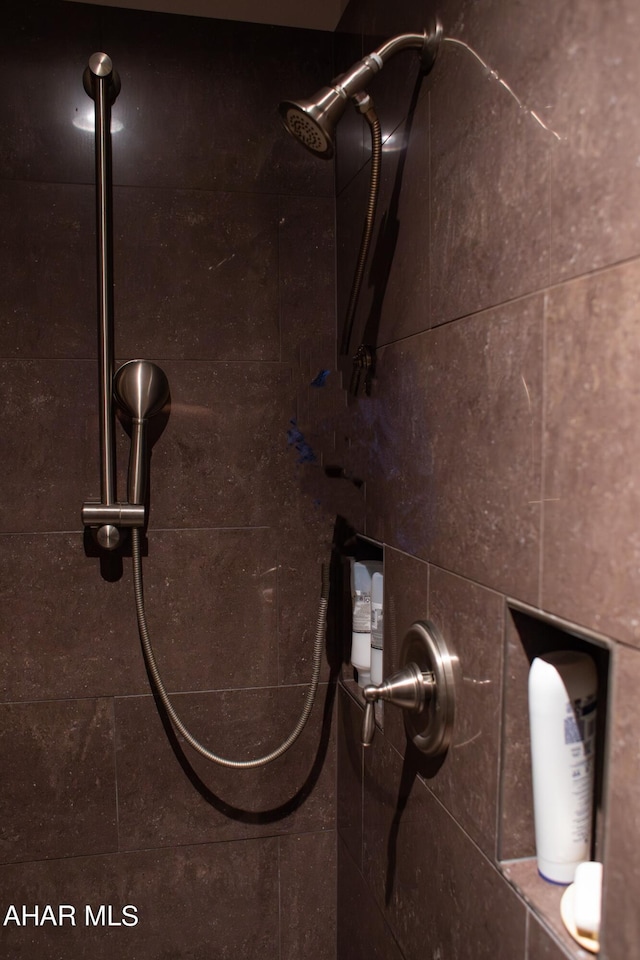 interior details featuring walk in shower