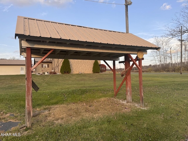 view of yard featuring a gazebo