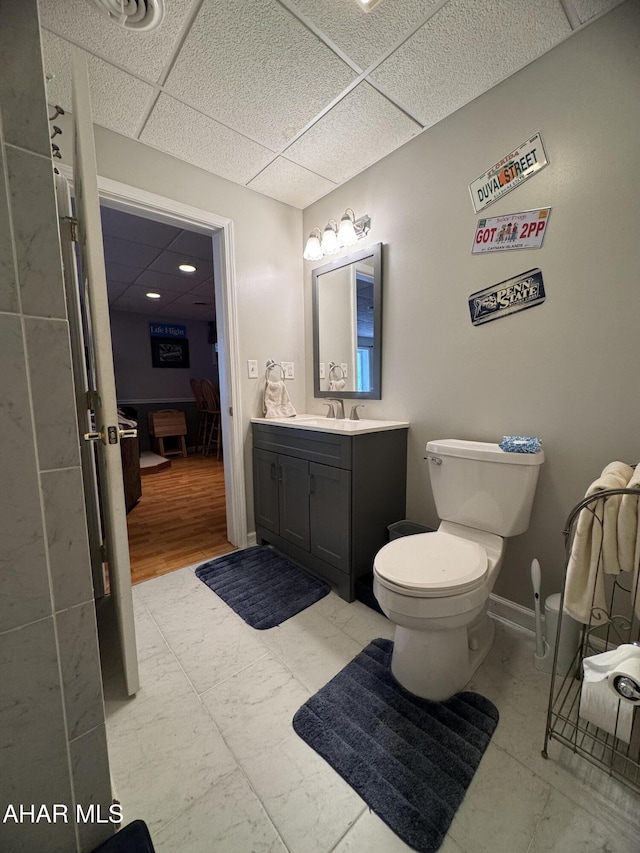 153 Frederick Rd, Altoona, PA 16602 - bathroom featuring a drop ceiling, vanity, and toilet
