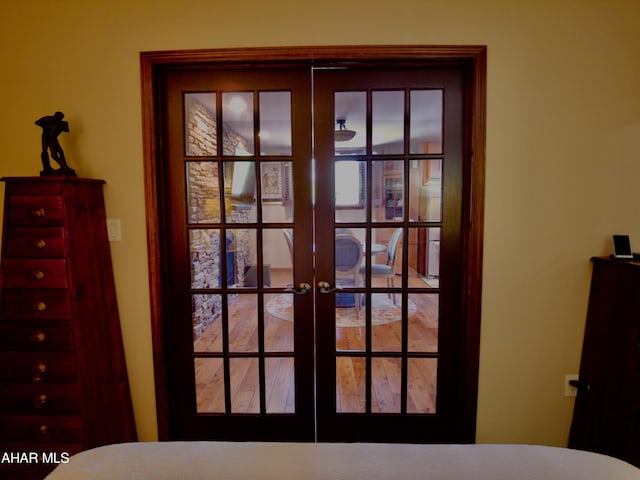 bedroom with french doors