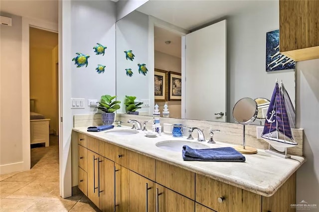 310A Padre Blvd, South Padre Island, TX 78597 - bathroom featuring tile patterned flooring and vanity