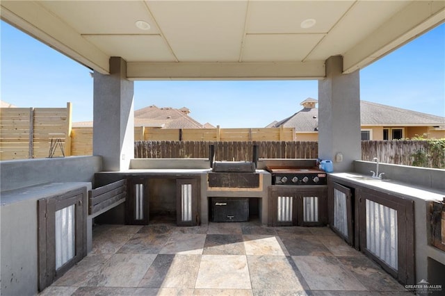 view of patio / terrace with sink